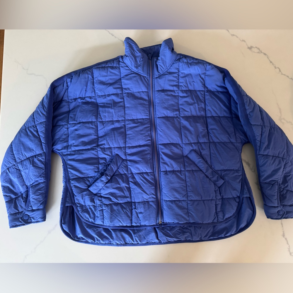 Free People Pippa Packable Blue Quilted Puffer Jacket